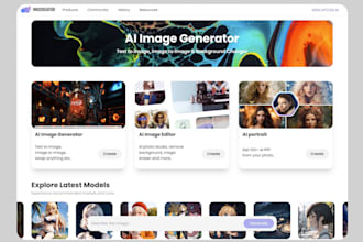 build ai art generator website, image generator app,ai saas apps, midjourney ai