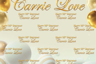 do a step and repeat backdrop for any occasions