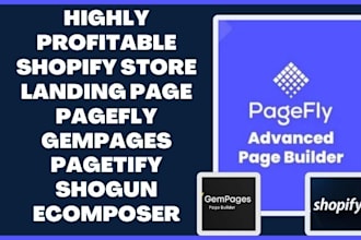 design shopify store landing page pagefly gempages pagetify shogun ecomposer