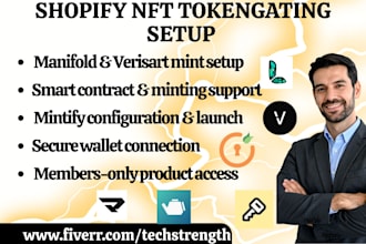 setup shopify nft tokengating minty nft gate nfteapot manifold verisart mintify