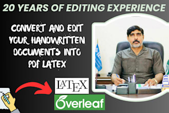 convert handwritten notes and documents into word or latex overleaf
