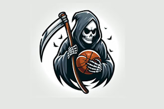 design awesome  reaper mascot logo for you