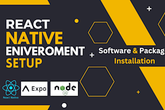 setup react native and expo cli environment and fix the bugs