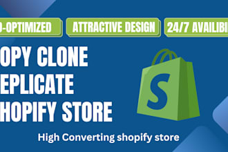 copy shopify store, clone shopify store with attractive design