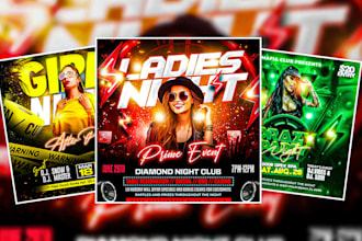 design club flyer, party event flyer, motion flyer