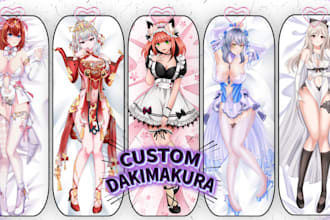 draw dakimakura of your fave anime character in nsfw or sfw