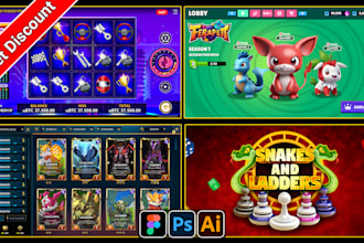 design a professional 2d game UI and UX