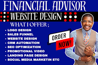 design financial advisor website income tax landing page tax preparation leads