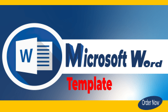 design, format, edit microsoft ms word document and template