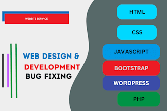 design and develop modern website with latest technologies html css js and php