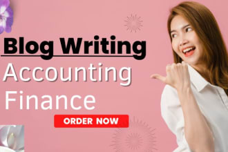 do blog writing on top quality finance and accounting articles