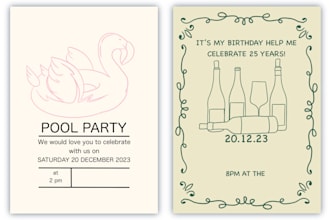 create simple invitation for birthday and party