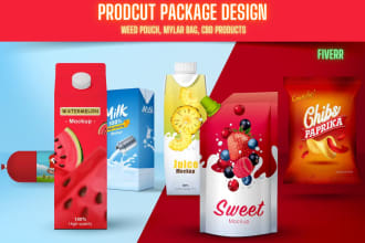 design weed pouch, mylar bag, cbd products lable in 12 hours