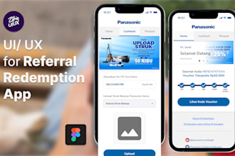create UI UX for referral redemption, healthy, and saas