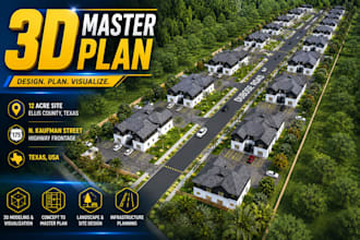 design subdivision site plan and 3d master plans