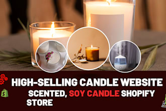 design profitable candle shopify store private label scented candle store