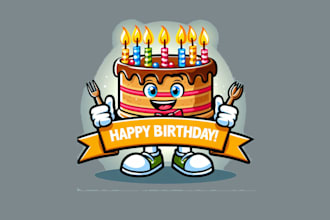 design best quality first class birthday cack logo design