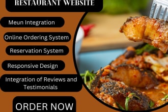 design a food truck delivery, restaurants wordpress website  or landing page