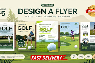 design professional golf tournament flyer, sponsorship flyer, gym, basketball