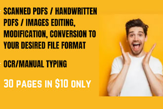 convert ocr modify scanned handwritten pdfs to editable word document conversion