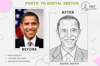 draw a realistic pencil portrait from your photo