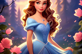 create a portrait in disney princess style