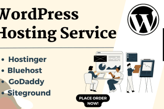build a responsive wordpress website on hostinger, godaddy, siteground, bluehost
