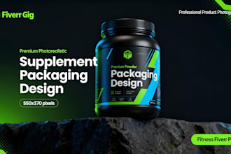 design premium supplement and protein packaging label