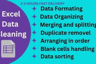 do excel data cleaning scrubbing organize merge format split sort remov csv data