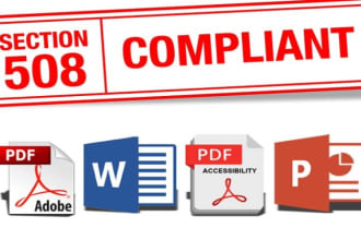 compliance ada ,section 508 compliance to PDF , word , PPT