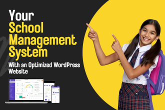 create optimized wordpress school website with a school management system
