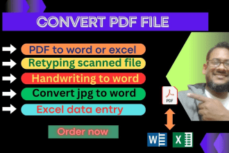 convert pdf to word or excel, scan jpg to word, google docs