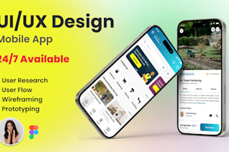 do UI UX design for mobile apps with wireframe and prototype