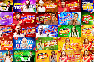 create an attractive youtube thumbnail design