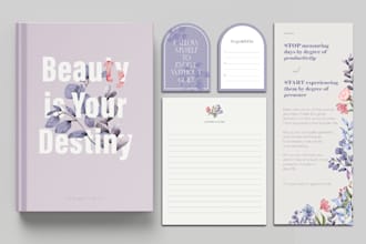 design a custom elegant planner, journal or tracker