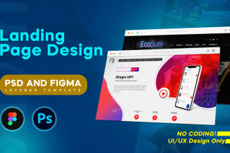 design PSD and figma web template design
