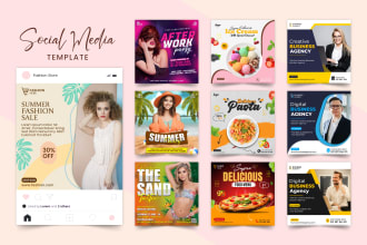 design custom social media posts, facebook and instagram templates