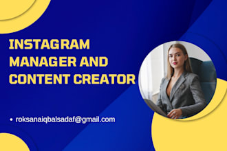 be your instagram manager and content creator