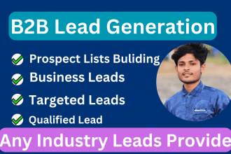 provide b2b lead generation prospect email list for any industry