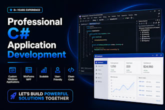 build or fix custom winforms and wpf desktop applications