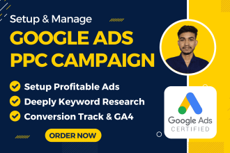 setup and manage google ads adwords PPC campaigns, search ads specialist