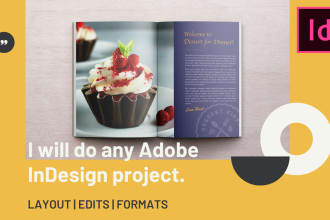 do any adobe indesign project