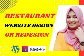 design redesign restaurant website online ordering or landing page