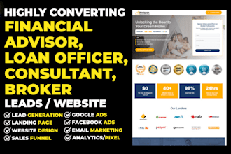 design financial advisor planner loan officer consultant mortgage broker website
