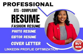 craft fashion resume, photo editor, executive, marketing resume and cover letter