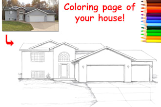 draw a coloring page of your house