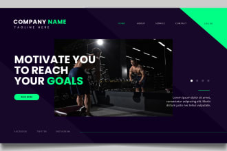 design fitness website, gym website, health, workout,fitness