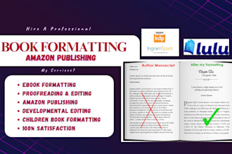 do book typesetting kindle formatting book editing book marketing and promotion