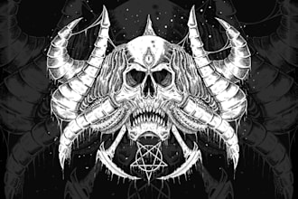 create detailed dark illustration
