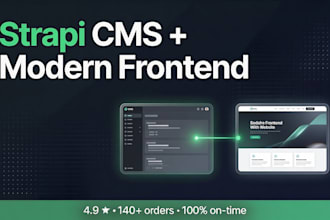 build a strapi headless cms with a vue react or svelte ai ready frontend